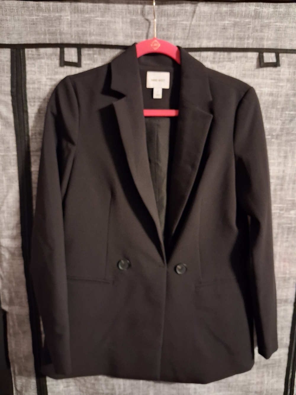 Nine West Women's Black Double-Button Tailored Blazer